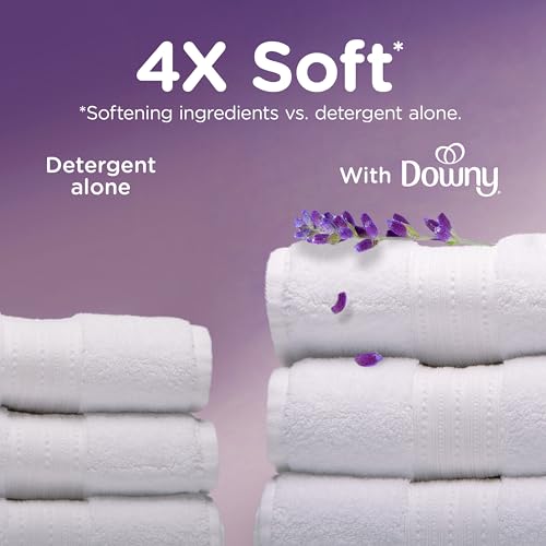 Downy Ultra Soft Fabric Softener Liquid, Calm, Lavender and Vanilla Bean, 56 fl oz, 83 Loads - Image 4