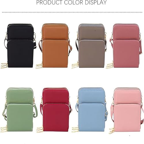 Cherishion Leather Small Crossbody Bag/Mini Messenger Shoulder Handbag,Cherishion021Touch Screen PU Crossbody Purse Wallet2