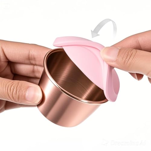 Dappen Dish para Monómero, Copa de Uñas Metal Rose Gold miniatura 1