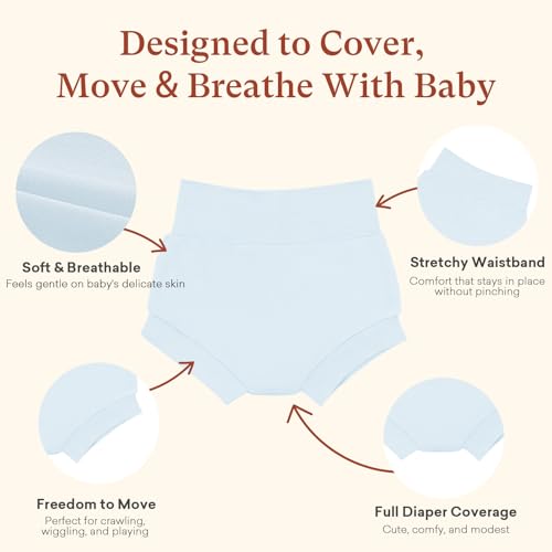 Baby Bloomers for Girls Boys – Soft Diaper Covers, Comfy Baby Bummies for 0–24 Months 2t-3T-4T (3-Pack)2