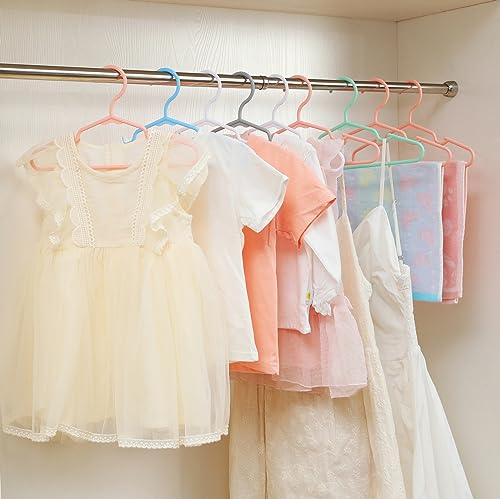 VIIBASE 30-Piece White Baby Nursery Closet Hangers, Non-Slip Laundry Infant Pant Hanger for Newborn Clothes Gift, Ultra-Thin Plastic Hanger for Girl Boy Toddler Kid - Thumbnail 6