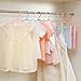100 pcs White Baby Nursery Closet Hangers,Non-Slip Laundry Infant Pant Hanger for Newborn Clothes,Ultra-Thin Child Coat Hanger for Girl Boy Toddler Kids