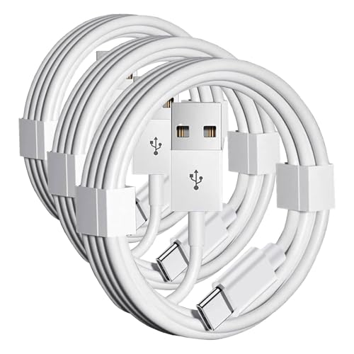 Image of USB C Charger TV Remote Cable Fit for Apple TV 4K Siri Remote (3rd Gen), Apple TV4th Gen, iPhone 17 /16 /15 Air /Pro /Pro Max /Plus Charger Cable Cord Replacement (6FT) (Pack of 3)