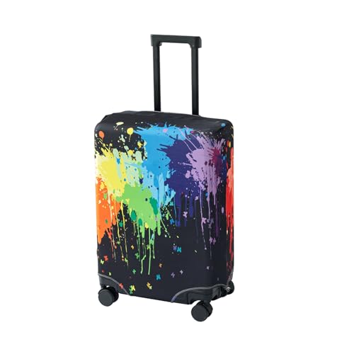 Image of HOKIPO Suitcase Covers for Trolley Suitcase, 220gsm Durable and Washable, Medium (21-22inch) - Color Drip (AR-6344-D5)