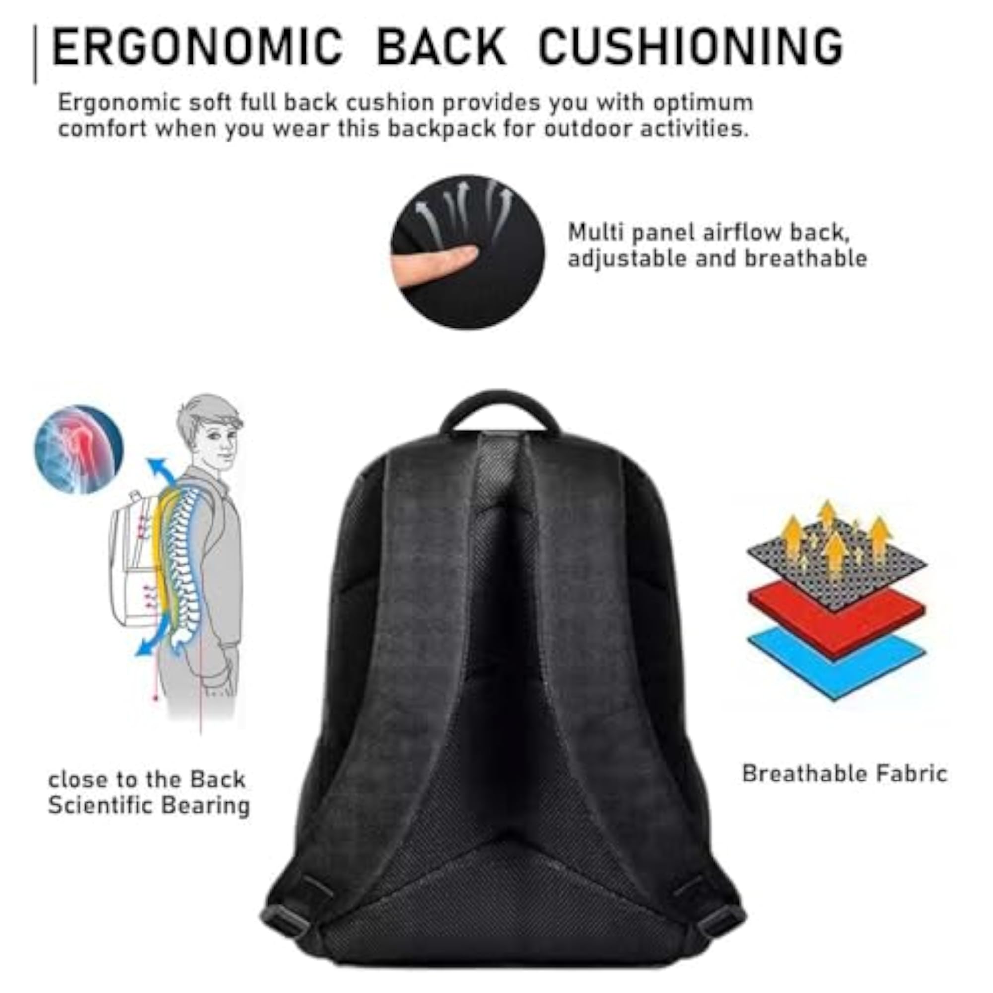 BackBencher 2 Compartment Backpack with Hidden Pocket