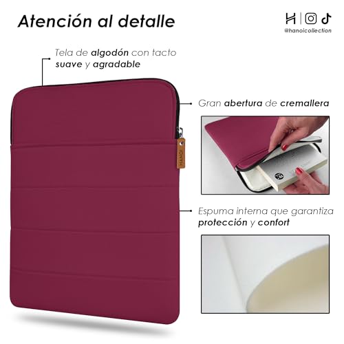Miniatura 2 de Hanoi Collection Detroit - Funda Para Libros Con Cremallera, Grande, Acolchada, Para Libros, Cubierta Protectora Para Lectores Morado, Grande