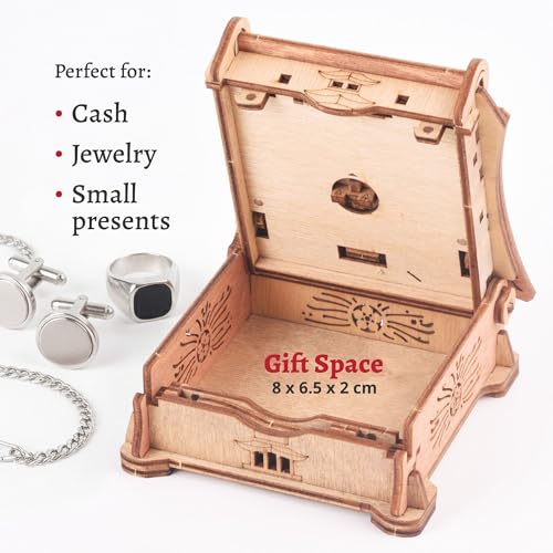 Image of iDventure Samurai Chamber, Money Puzzle Box for Adults, Box for Cash Gift | Samurai Brain Teaser, Japanese Puzzle Box, Money Gift Box, Birthday Gift for Men, Puzzle Box for Cash Gifts, Escape Room Box