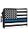 American Police Flag Outdoor TV Cover 80 to 85 Inches Weatherproof & Waterproof, Blue White Outdoor TV Enclosure with Remote Control Pocket, Law Enforcement Officers TV Screen Protector for Outside TV