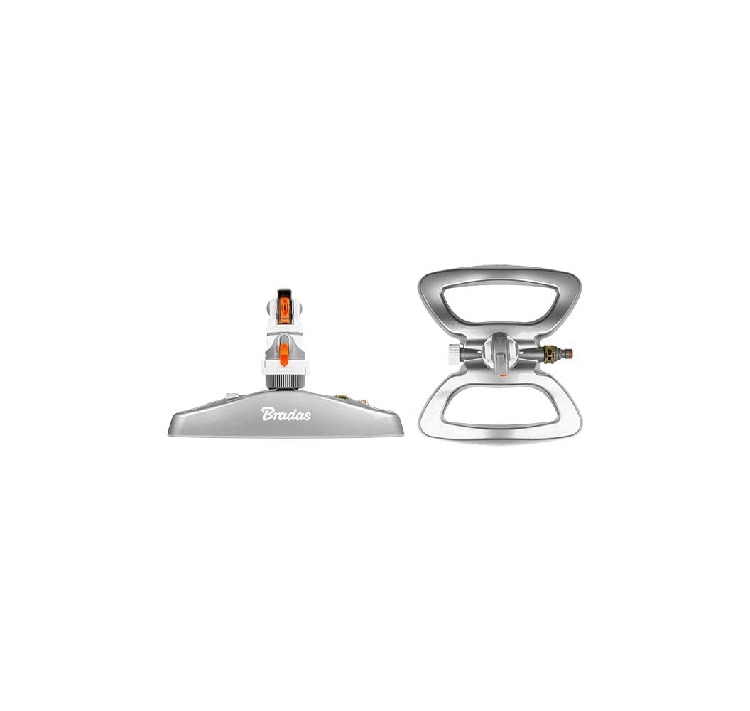 Bradas WL-Z13 White line 4 Funktionen Kreisregner bis 350 qm mit Standfuß, Metall, grau, 10 x 10 x 10 cm