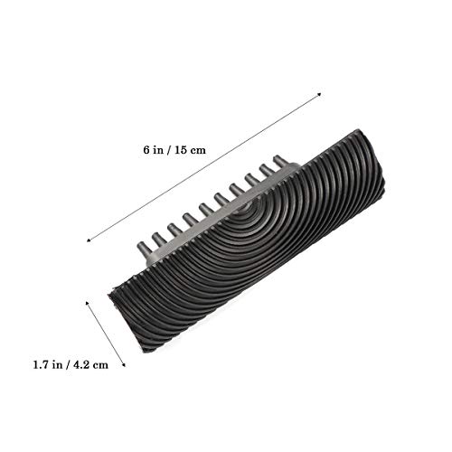 Image of YMS Woodgrain Tool Premium Rubber Wood Graining Pattern Maker for Decorative Painting | Natural Wood Texture tool for DIY Walls, Furniture & Home Decor (Black)