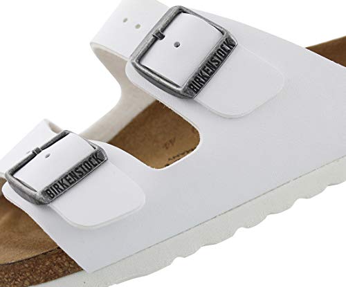 Image of Birkenstock Arizona Narrow Unisex Shoes Size 7, Color: Cloud White /Arctic White /White