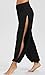 AvaCostume High Slit Harem Pants Women Hippie Harem Pants Trousers Black M