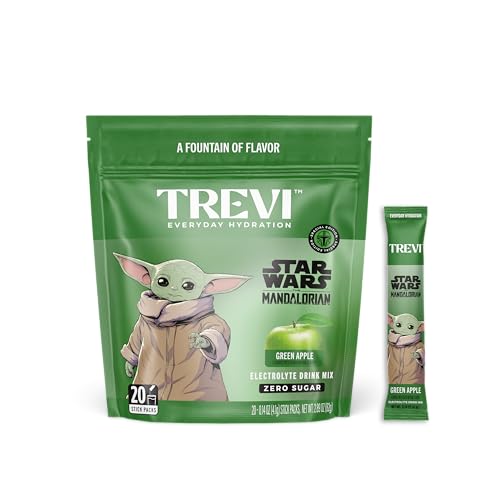 Image of TREVI Electrolytes Powder Packets, Sugar Free Hydration Green Apple 20 Pack