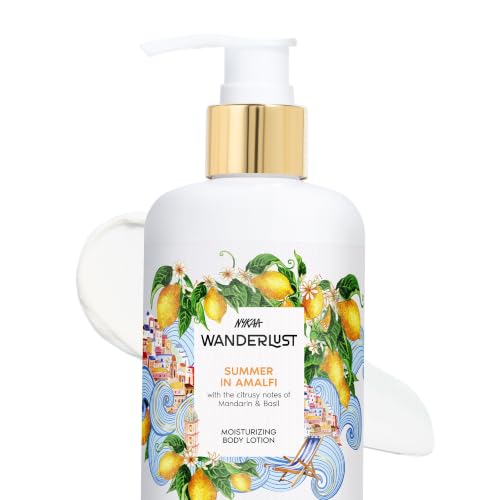 Image of Nykaa Wanderlust Summer in Amalfi Moisturising Body Lotion, 300 ml |Mandarin and Basil Perfume | Lightweight, Long-Lasting Hydration | Vegan, Paraben-Free I Suitable for All Skin Types