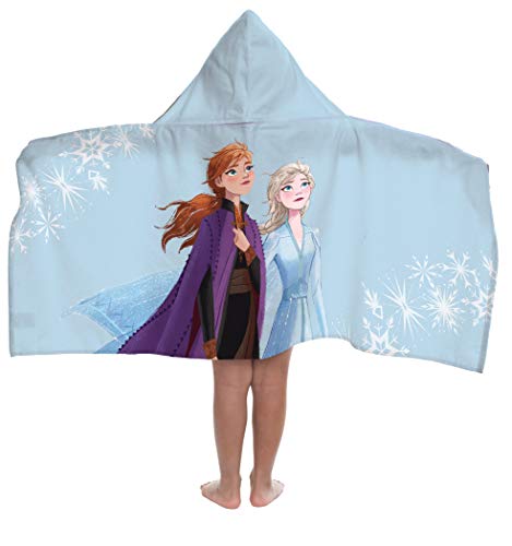Jay Franco Frozen 2 Mythical Wonderland Kids Bath/Pool/Beach Hooded Towel, Cotton