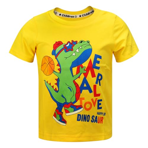 Image of DEEKEY Toddler Boys Shirts Short-Sleeve Little Kids t Shirts Boys' Tops, Tees & Shirts Graphic TEE Age for 2-7 Years 4-Pack