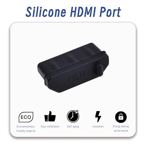 Image of 5 PCS HDMI Port Anti-dust Plugs, Silicone Covers Caps Stoppers, Port Protector for TV, Computer, Other Devices, 0.51 x 0.19 (LxW)