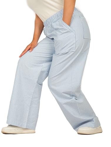 Women's Wide Leg Striped Comfy Athletic Casual Lounge Pants,Elastic Waist, Loose fit for Yoga & Travel4