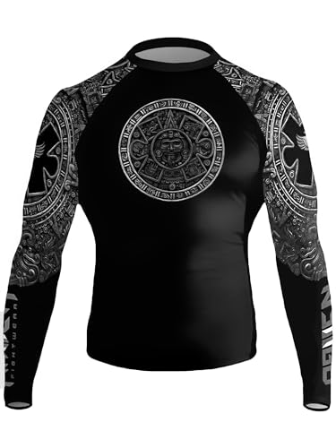 Raven Fightwear Men's Aztec Ranked Rash Guard MMA BJJ2