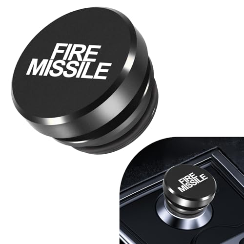 Image of Cigarette Lighter Plug Cover Billet Aluminum Cigarette Lighter Plug, FIRE MISSILE Button Car Cigarette Lighter, Fits All Vehicles with Standard 12 Volt Power Source Aluminum Dustproof Plug