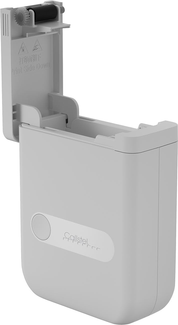 Callstel Etikettendrucker: Mobiler Akku-Thermo-Labeldrucker, 5 Etiketten-Rollen, Bluetooth, App (Etikettendrucker Android, Smartphone)
