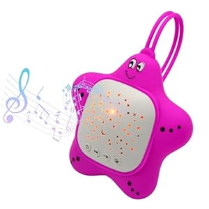 Portable Baby White Noise Sound Machine, Infant Sleeping Music with Projector Star Starry Light, Sleep Sound Music for Baby, Kids