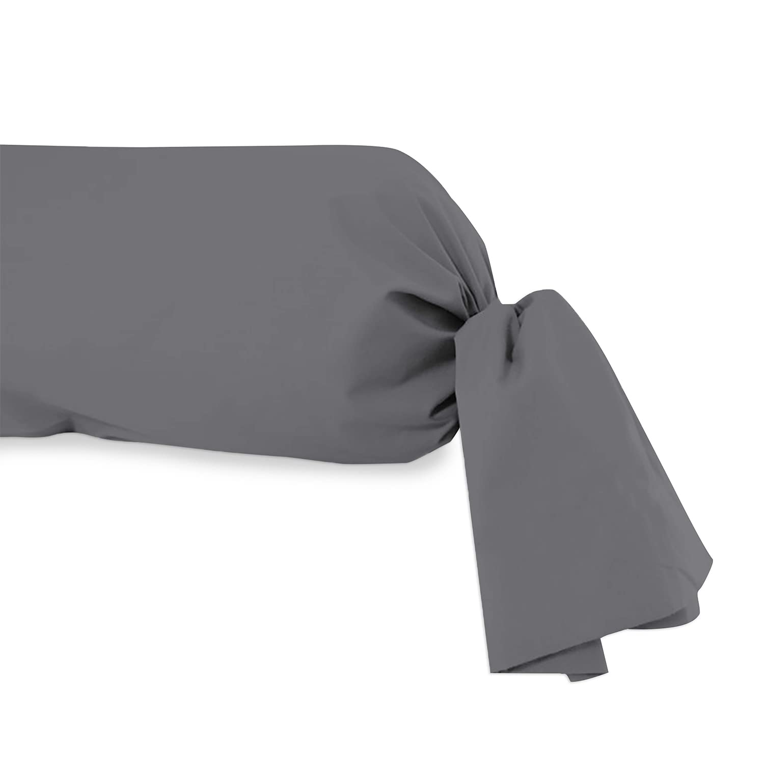 Soleil d'ocre, Bolster Pillow Case, Cotton, 57 Threads, Grey, 45 x 185 cm