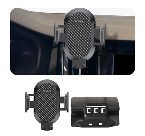 AOUKKL Car Phone Holder Fits for Volvo S60 2020-2024 Accessories,Thick Cases Friendly,Cell Phone Mount for 4-7 in Phones,360 Degree Rotation,Easy to Install
