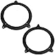 AERZETIX - C11615-2er-Set Adapter/Halterungen für autolautsprecher Ø130 mm - einbauseite türen, hinterteil - kompatibel mit BMW 3 (E46)
