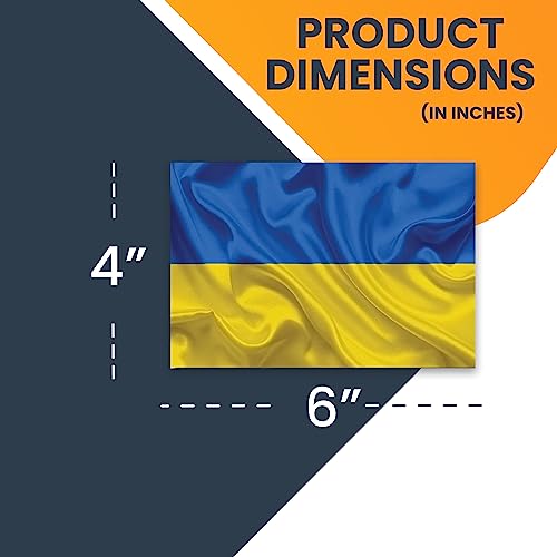 Image of Magnet Me Up Waving Ukraine Ukrainian Flag Magnet Decal, 4x6 Inches, Heavy Duty Automotive Magnet for Car Truck SUV