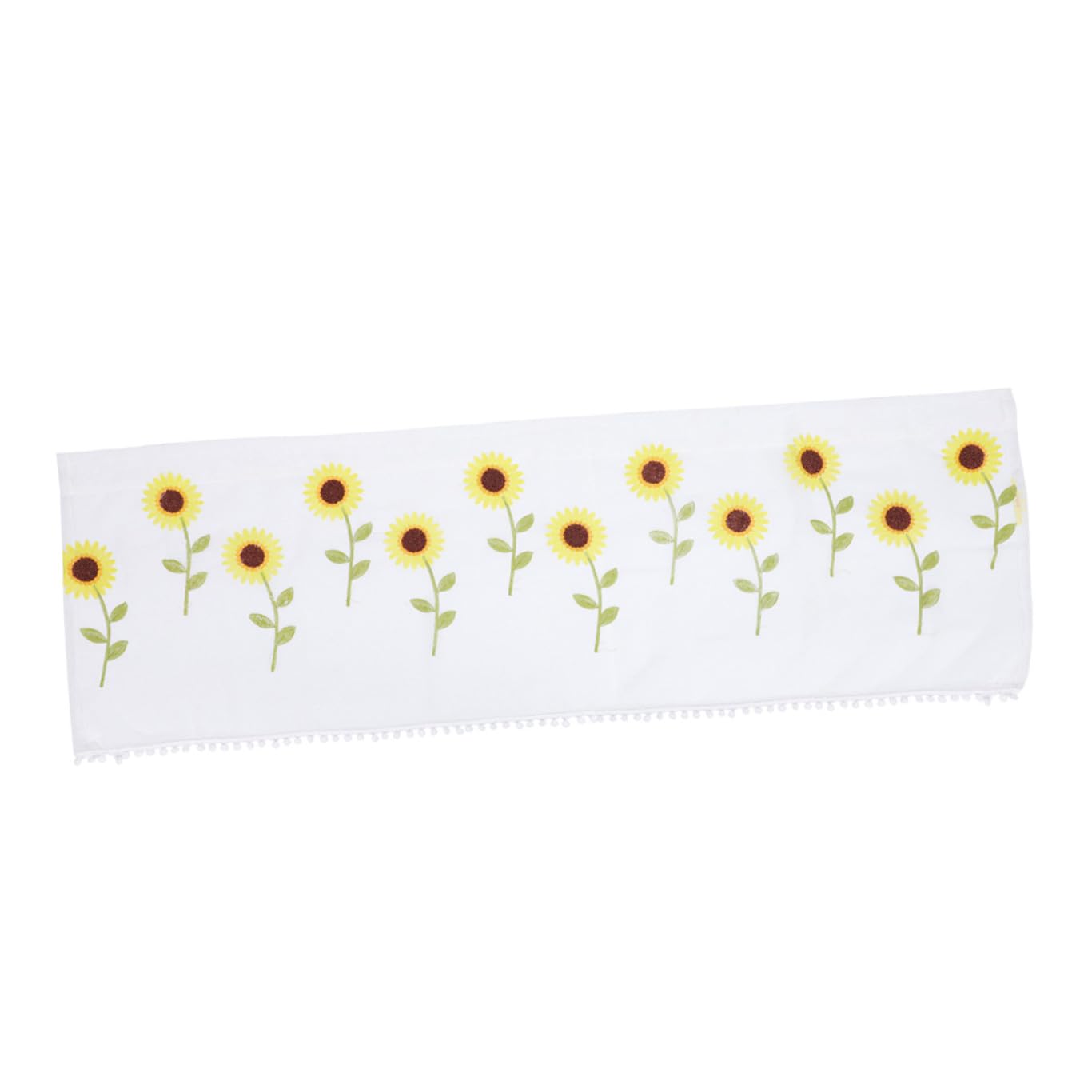 Cortina de girasoles para ventana de cocina que aporta luz natural y calidez