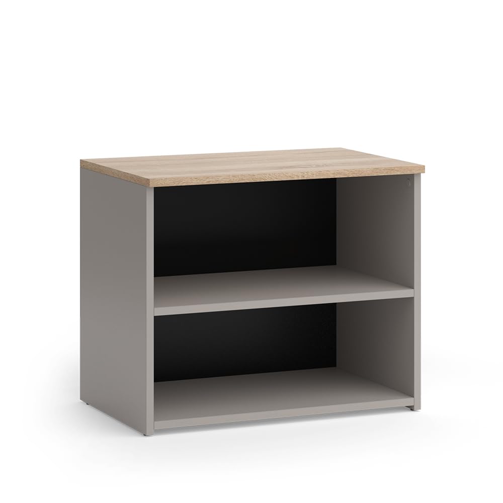 Vicco Meuble TV Wido, Grège, 60x50cm avec 2 Compartiments, adapté comme Support TV avec Passage de câbles