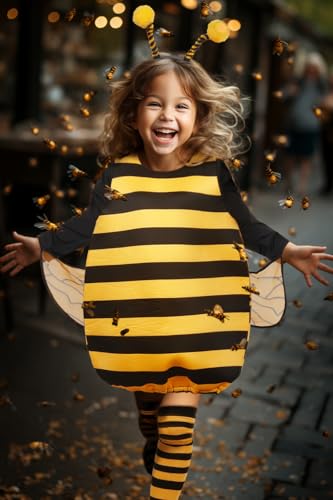 Disfraz infantil de abeja Bumblebee tamaño mediano miniatura 5