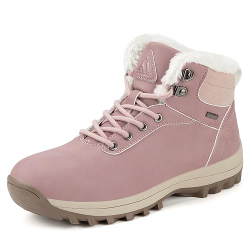 Mishansha Zapatos de Invierno Hombre Botas de Nieve Mujer Zapatillas Montaña Botines Forro Trekking Rosa Oscuro 38 Mishansha Zapatos de Invierno Hombre Botas de Nieve Mujer Zapatillas Montaña Botines Forro Trekking Rosa Oscuro 38