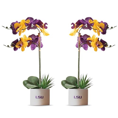 LSU Orchidee Pflanze 2er Set - LSU Faux Orchidee Pflanze, LSU Geschenke...