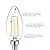 LUXRITE 4W Vintage Candelabra LED Bulbs Dimmable, 400 Lumens, 4000K Cool White, LED Chandelier Light Bulbs 40W Equivalent, Clear Glass, Filament LED Candle Bulb, UL Listed, E12 Base (6 Pack)