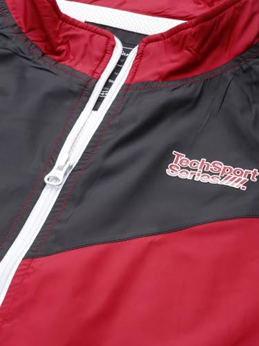Image of The Indian Garage Co Men Regular Fit Colorblocked Wind Cheater