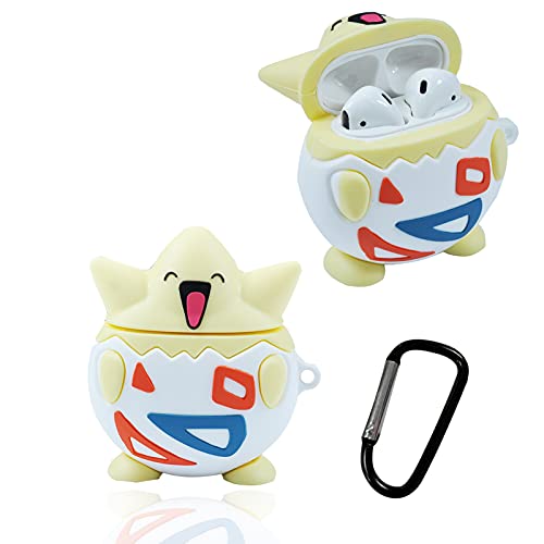 Minso AirPods 2/1 Case,Cute 3D Cartoon Kawaii Funny Fun Airpods 1/2 Fashion Funny Key Chain Design Cover,Soft Silicone Shockproof Airpods Charging Box,Protective Case for Airpod 2/1