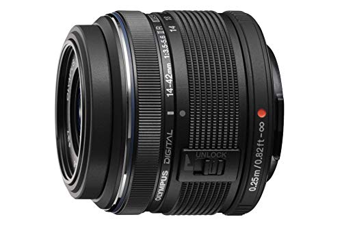 Olympus M.Zuiko Digital Obiettivo 14-42 mm 1:3.55.6 II R, Micro Quattro Terzi, per Fotocamere OM-D e PEN, Nero