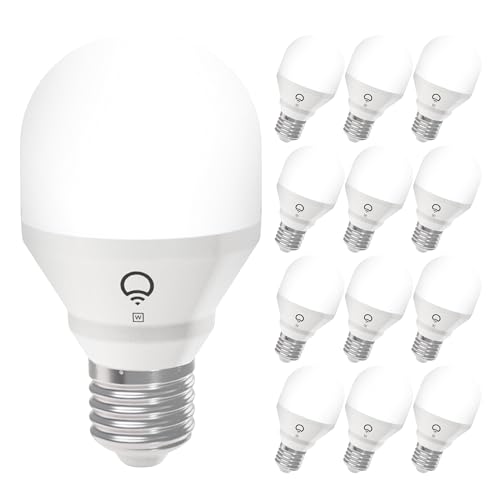 LIFX White A19 WiFi Smart LED Light Bulb, Dimmable, No Hub Required, Works with Alexa and Apple Home Kit, Hey Google, 2700k Warm White, 650 Lumens, 25,000-hour Lifetime, L3A19LW06E26US/12, 12 Pack