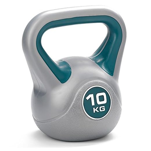 DKN Unisex's Vinyl Kettle Bell-Grey/Blue, 10 kg