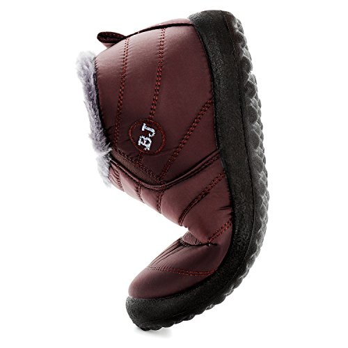 Womens Snow Boots Winter Warm Booties Fur Lined Anti-Slip Ankle Boots Outdoor Slip On Waterproof Booties Comfortable Warm Shoes4