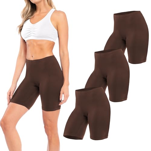 Image of Sexy Basics Women's Cotton Stretch Active Slip Shorts | 3 Pack & 6 Pack Boy Short Boxer Briefs