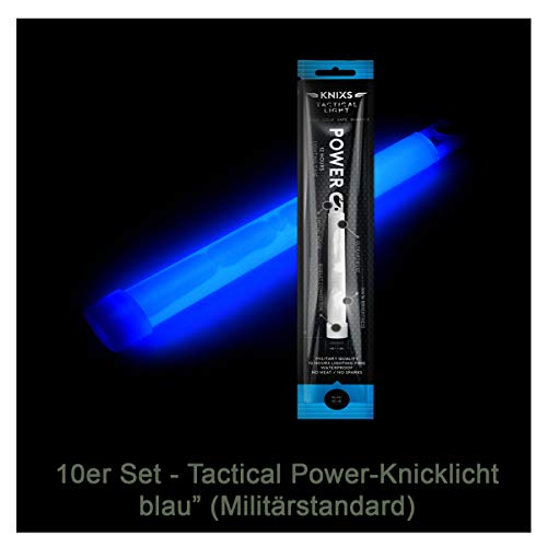 10er Set - Power-Knicklicht/Leuchtstab Tactical Light im Militär-Standard - blau leuchtend (6" / 15cm) - einzeln verpackt - mindestens 12 Stunden Leuchtdauer Cover