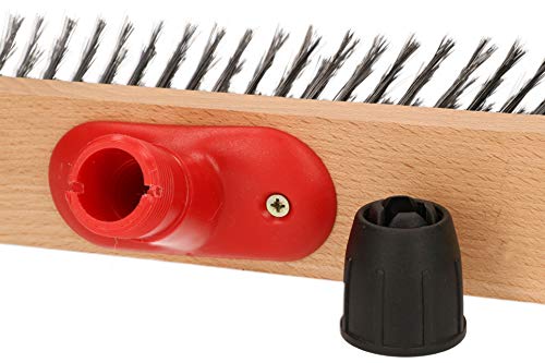 KOTARBAU® Drahtbesen 370 mm Stahlbesen Stahldrahtbesen Metallbesen zum Kehren von Straßen Bürgersteigen Pflasterstein Lagerhallen Laubfeger