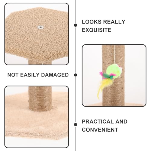 Rascador torre para gatos pequeño con sisal y colgante miniatura 7