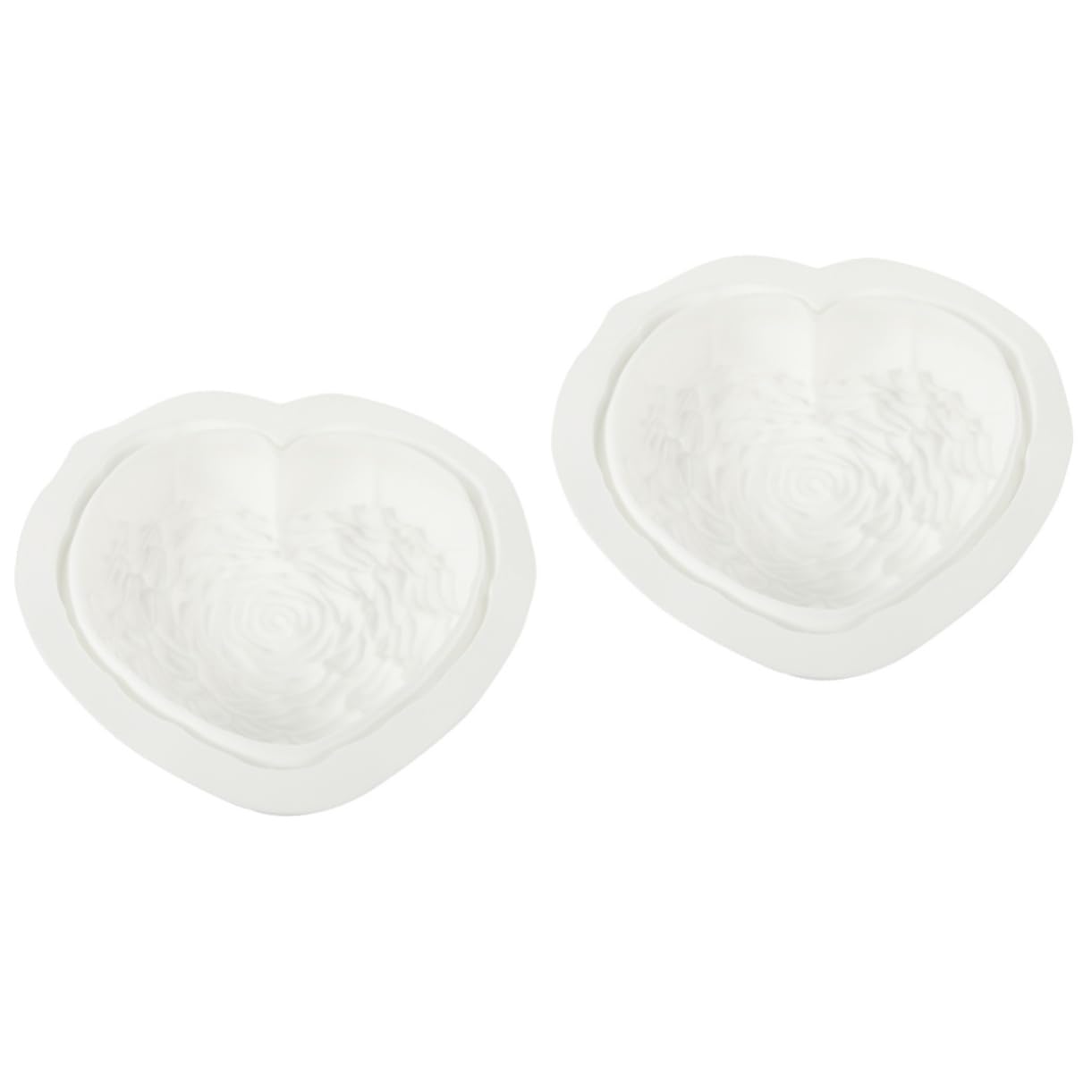 GLEAVI 2 Pezzi Muffa Della Rosa Dell'amore Cuore A Forma Di Muffa Riutilizzabile Stampo Di Cioccolato Stampo in Silicone Di Stampo Per Mousse Bianca Gel Di Silice