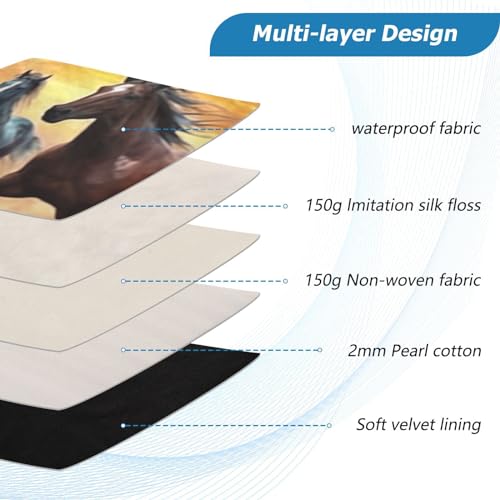 Funda para portátil con motivo de caballos para notebooks de 13-14 pulgadas miniatura 4