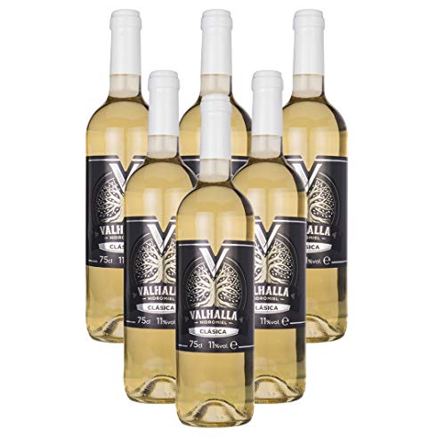 Valhalla Hidromiel Caja de 6 Botellas de Hidromiel Aesir | Bebida Ecológica, Aroma Tropical a Frutas Blancas, Sabor Semi-seco, Botellas de 75 cl Cover