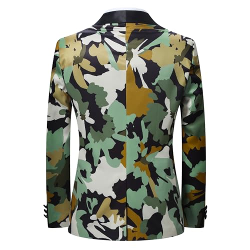 YFFUSHI Men's Printed Blazer Jacket Slim Fit Single Breasted Shawl Collar Stylish Casual Tuxedo3